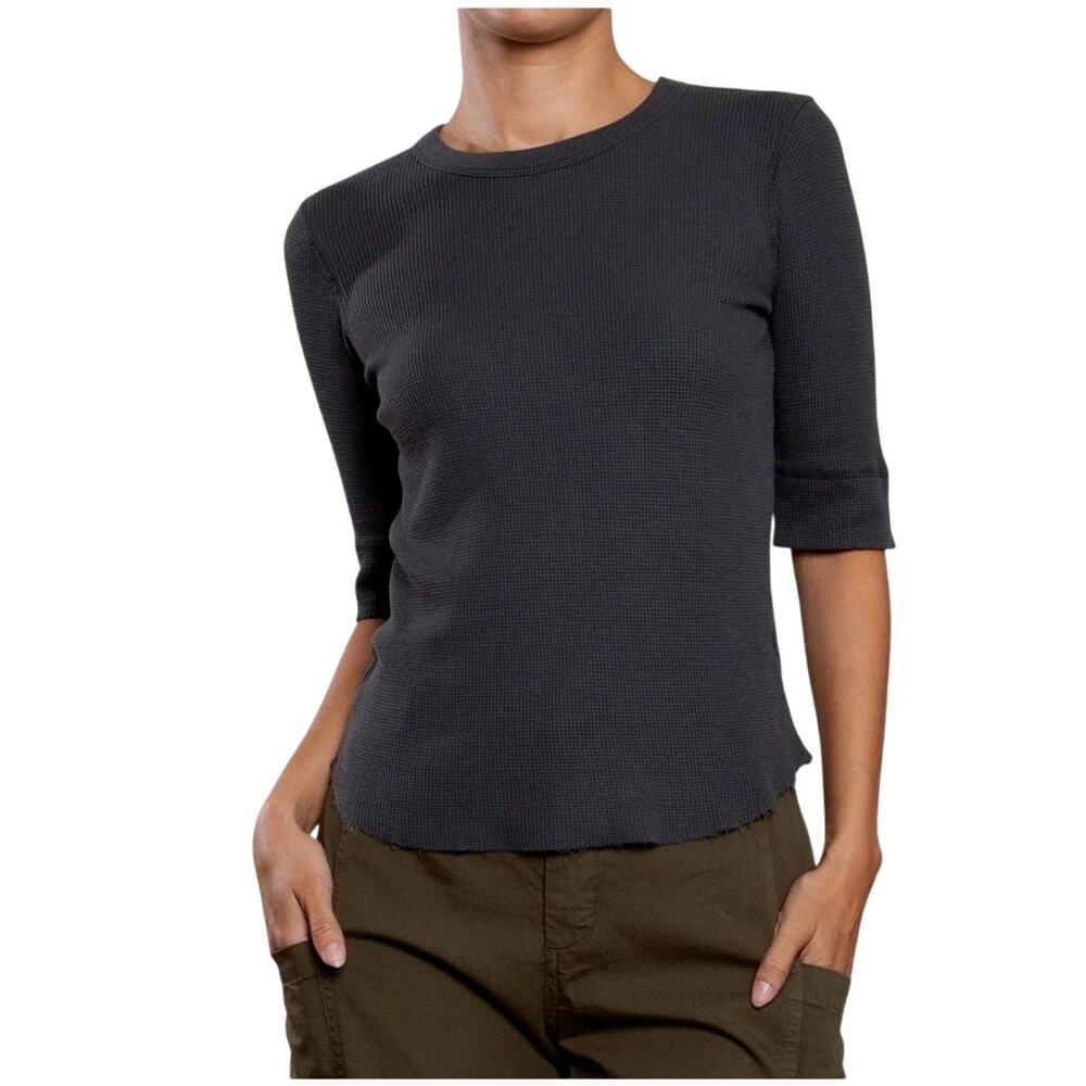 Pharaoh Collection Giada Slim Crew Thermal Vintage Black Size 0/XS NWT